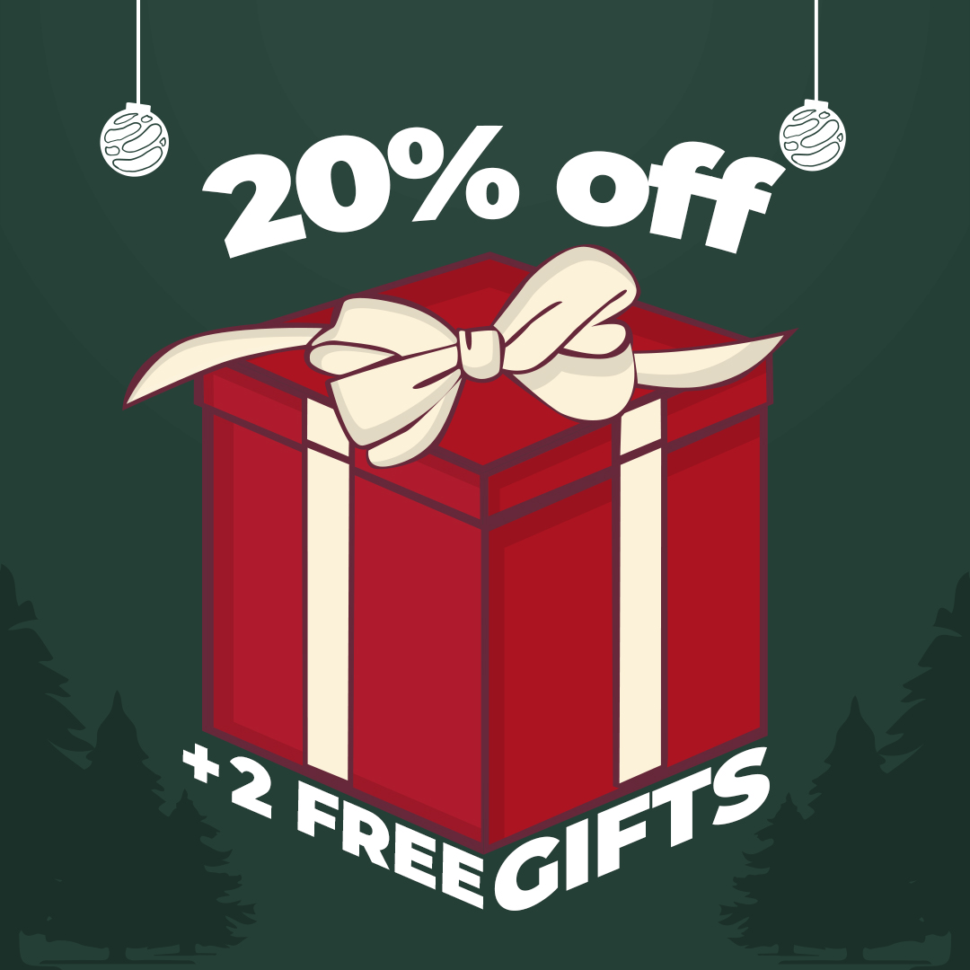 5 stamps = 20% Discount + 2 Mystery Gifts